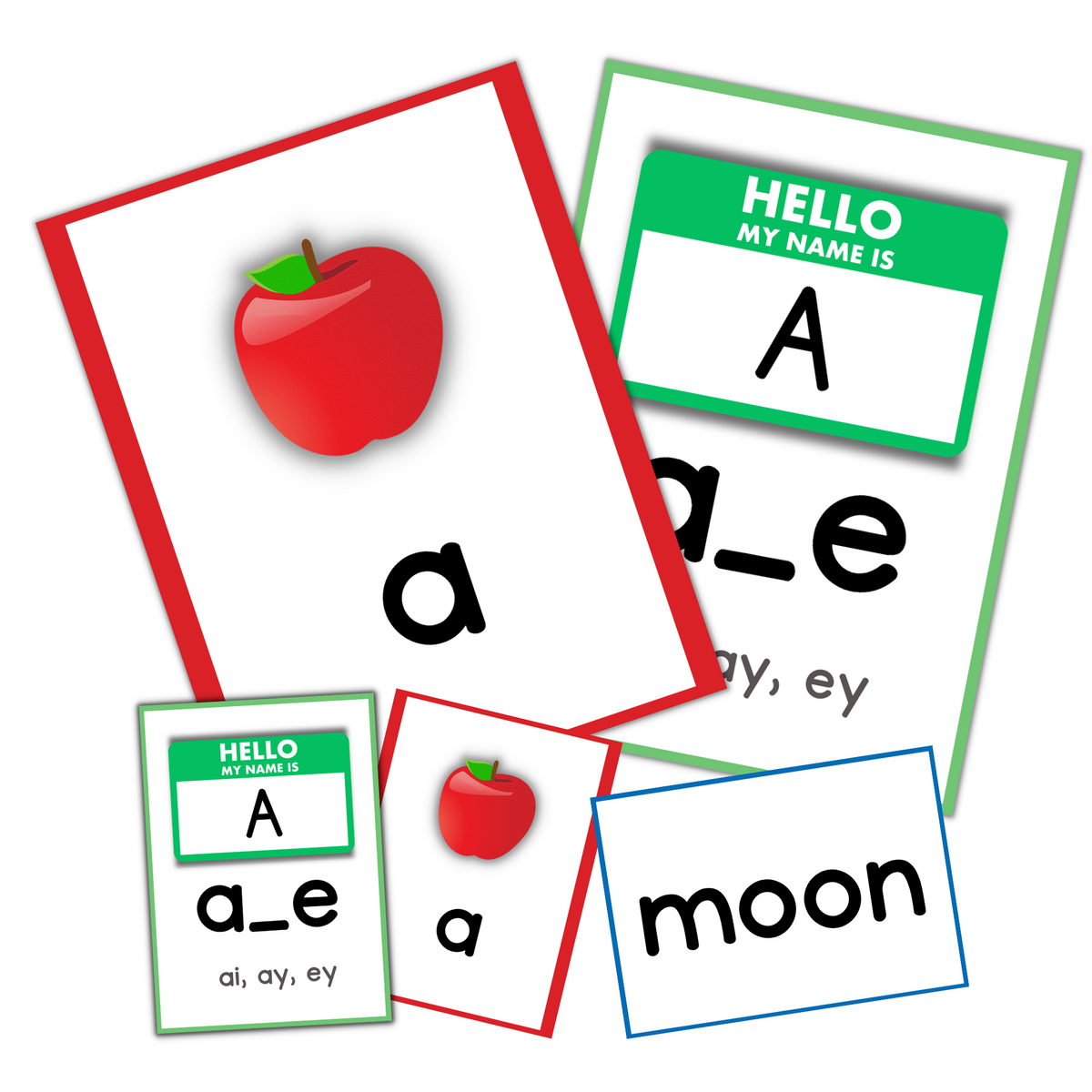 Sound Posters, Sound Cards, and Word Cards – Read Side by Side